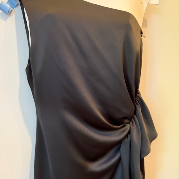 Ramy Brook  Malika Satin One Shoulder Midi Dress size 8 - Picture 9 of 14